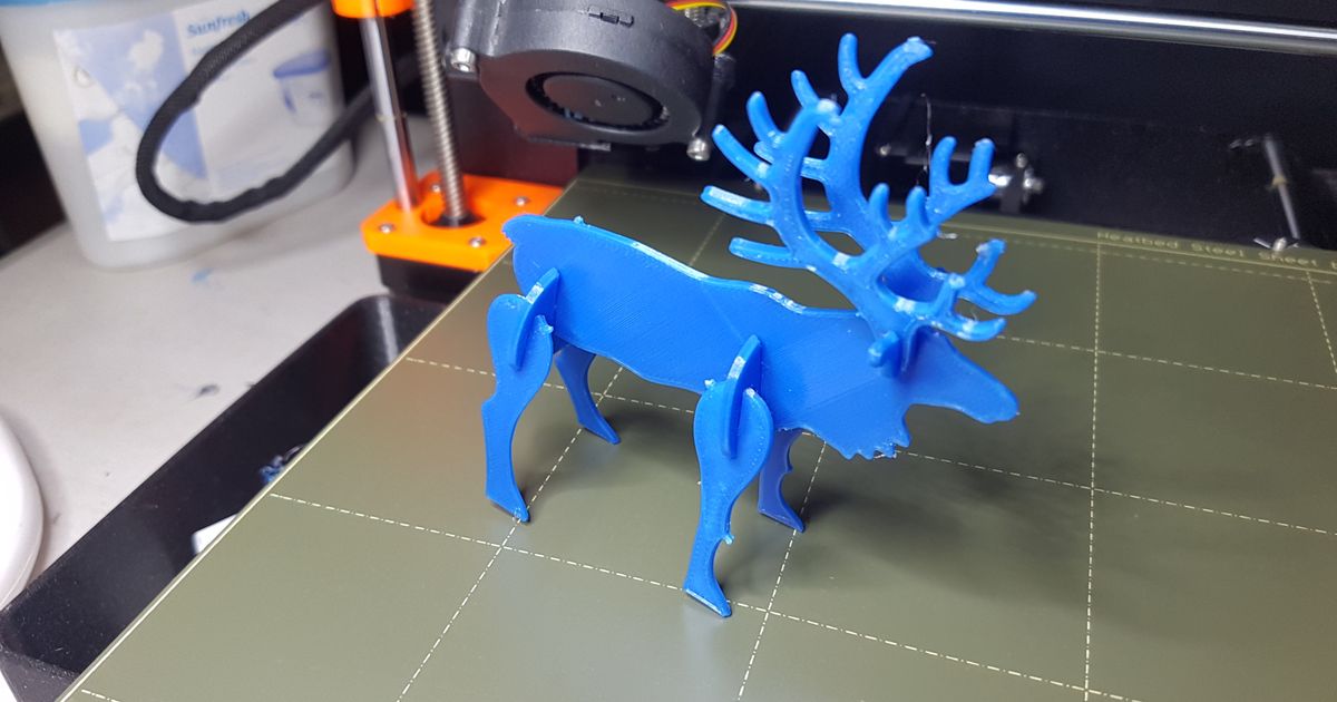 Reindeer with improved Antler connection by Dingo_aus | Download free ...