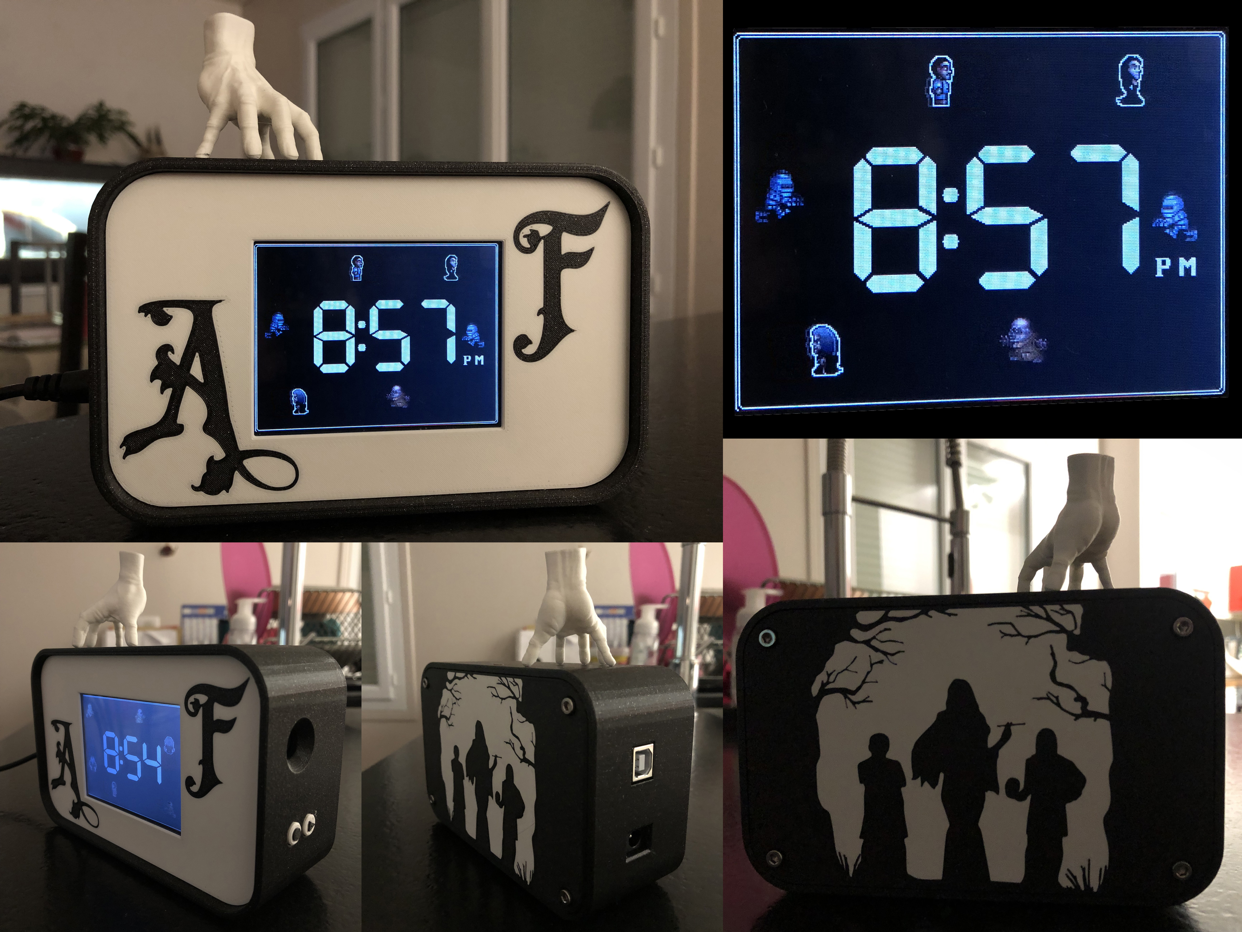 Retro Arcade Clock - Addams Family