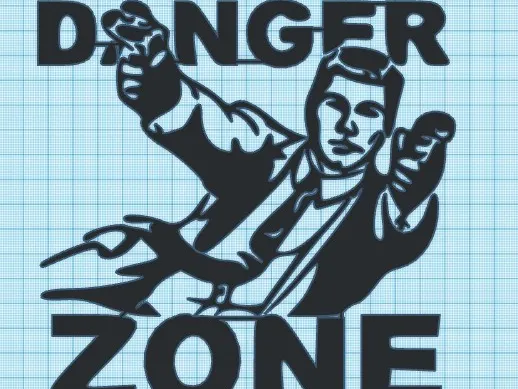 DANGER ZONE -  ARCHER - WALL ART