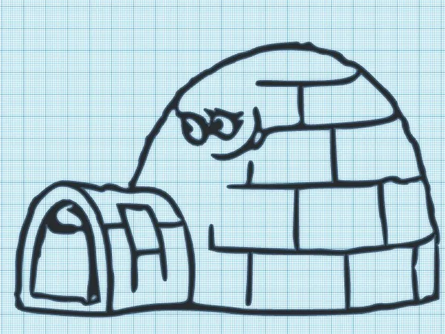 MEATWAD IGLOO - ATHF - WALL ART