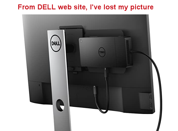 Dell WD15 dock monitor mount