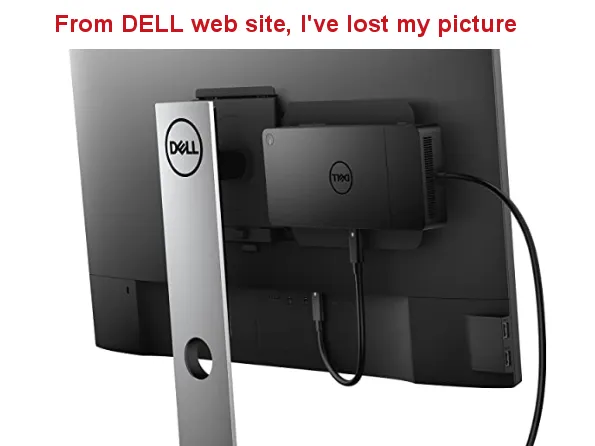 Dell WD15 dock monitor mount
