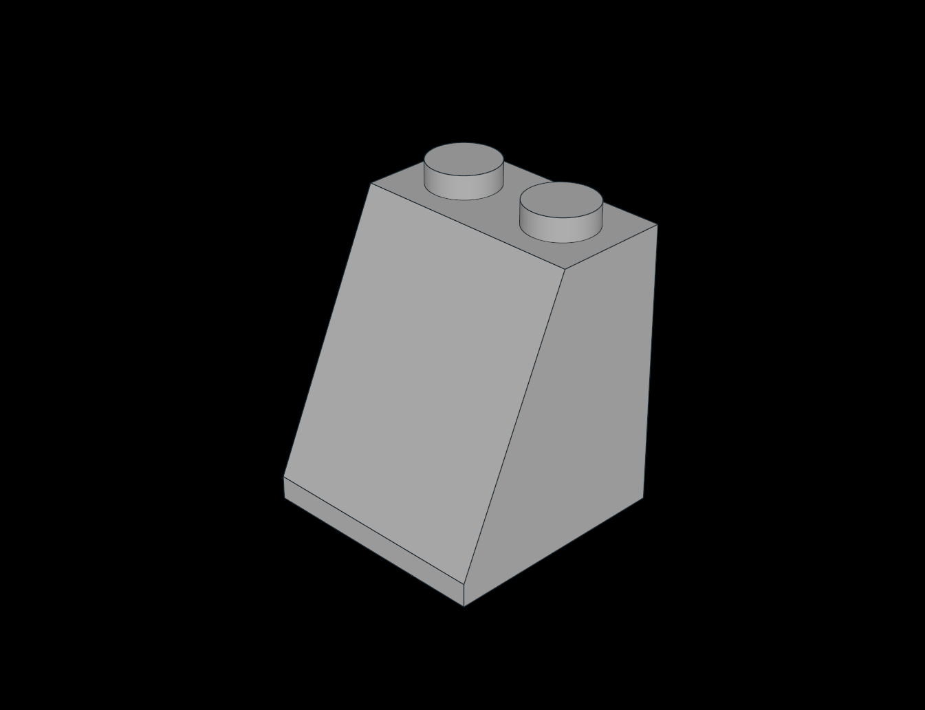 Lego Compatible (3678a.dat) Slope Brick 65  2 x  2 x  2 without Centre Tube