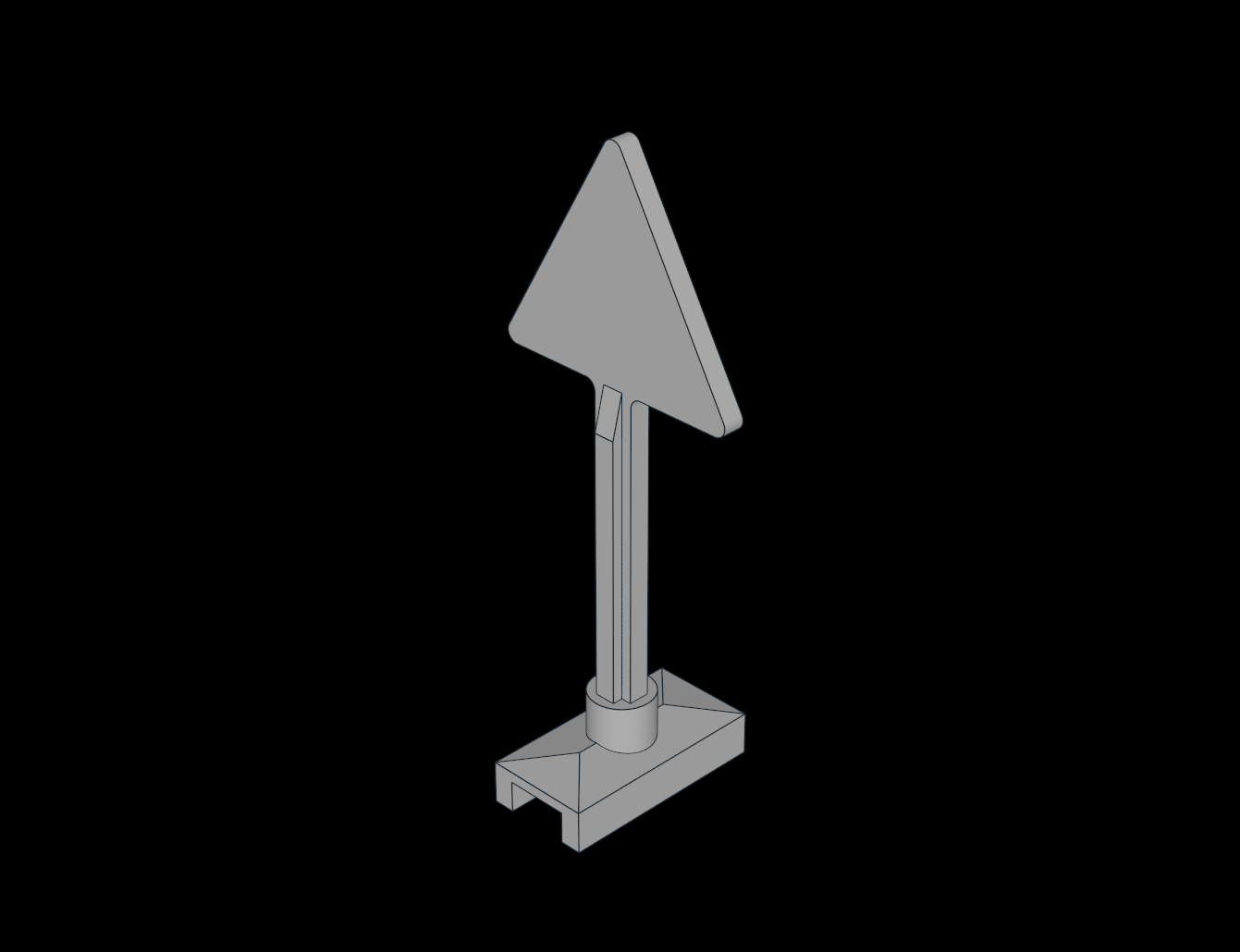 Lego Compatible (649.dat) Roadsign Triangular