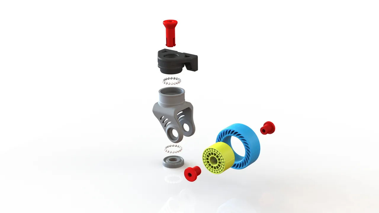 Fully Printable Swiveling, Locking Caster by Fulcrum Design | Download free  STL model | Printables.com