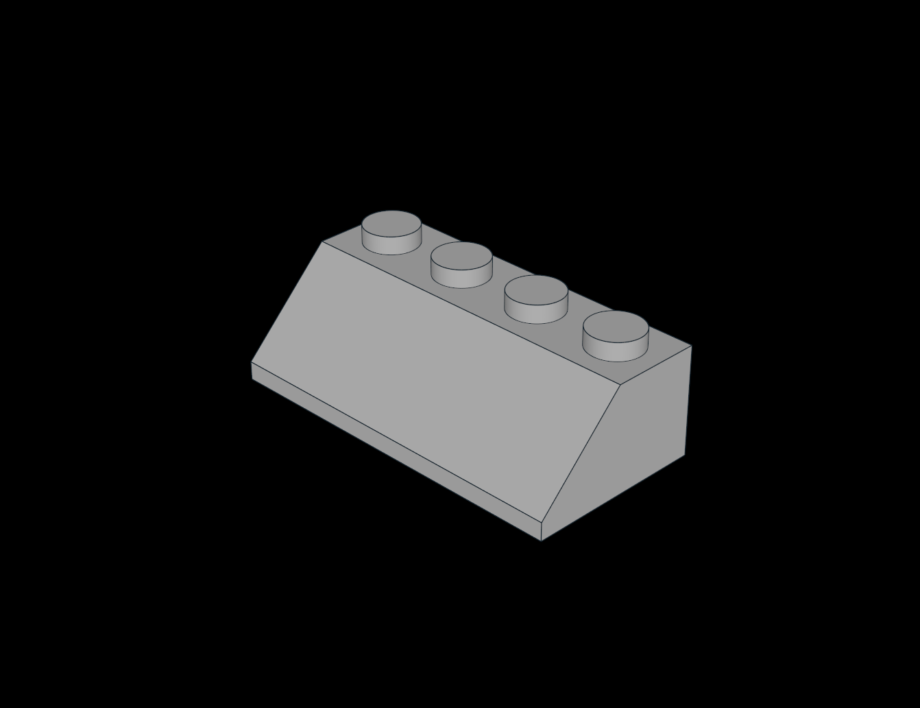 Lego Compatible (3037.dat) Slope Brick 45  2 x  4