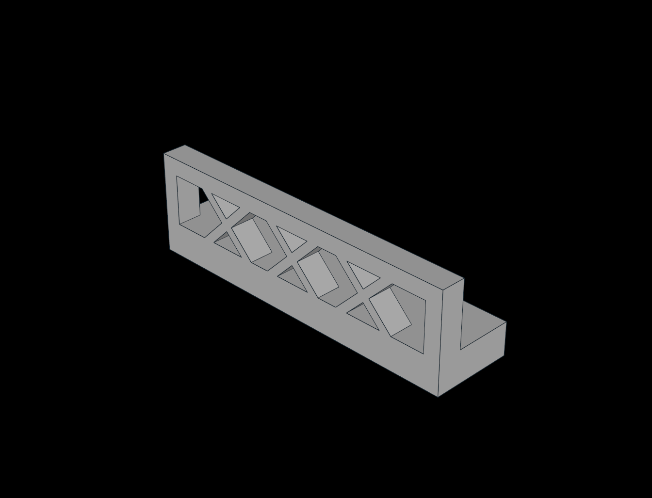 Lego Compatible (3633.dat) Fence Lattice  1 x  4 x  1