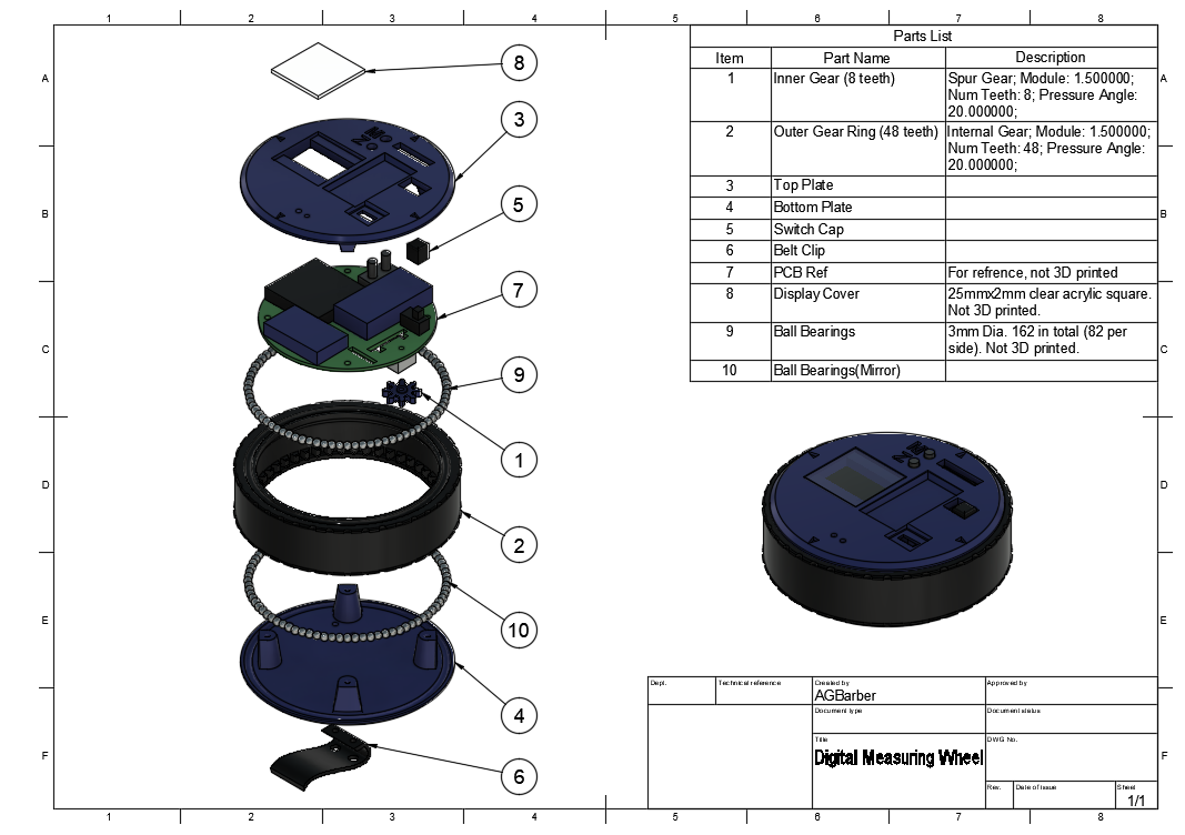 Miniatura 5 do modelo 3D Digital Measuring Wheel