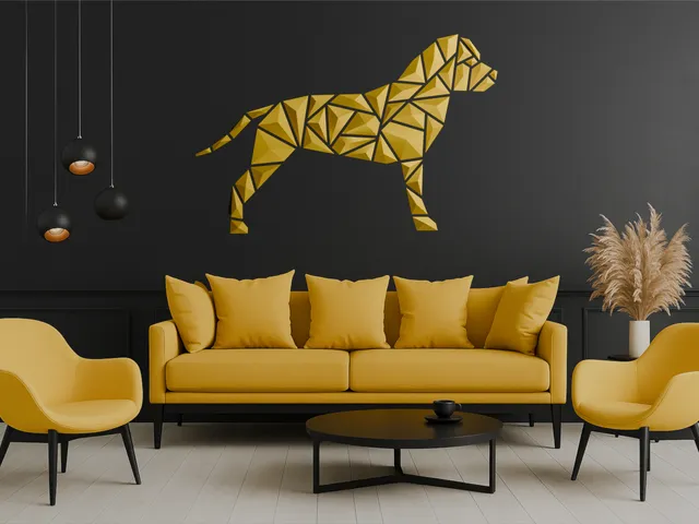 Geometric dog wall art - “Staffy-AmStaff style”