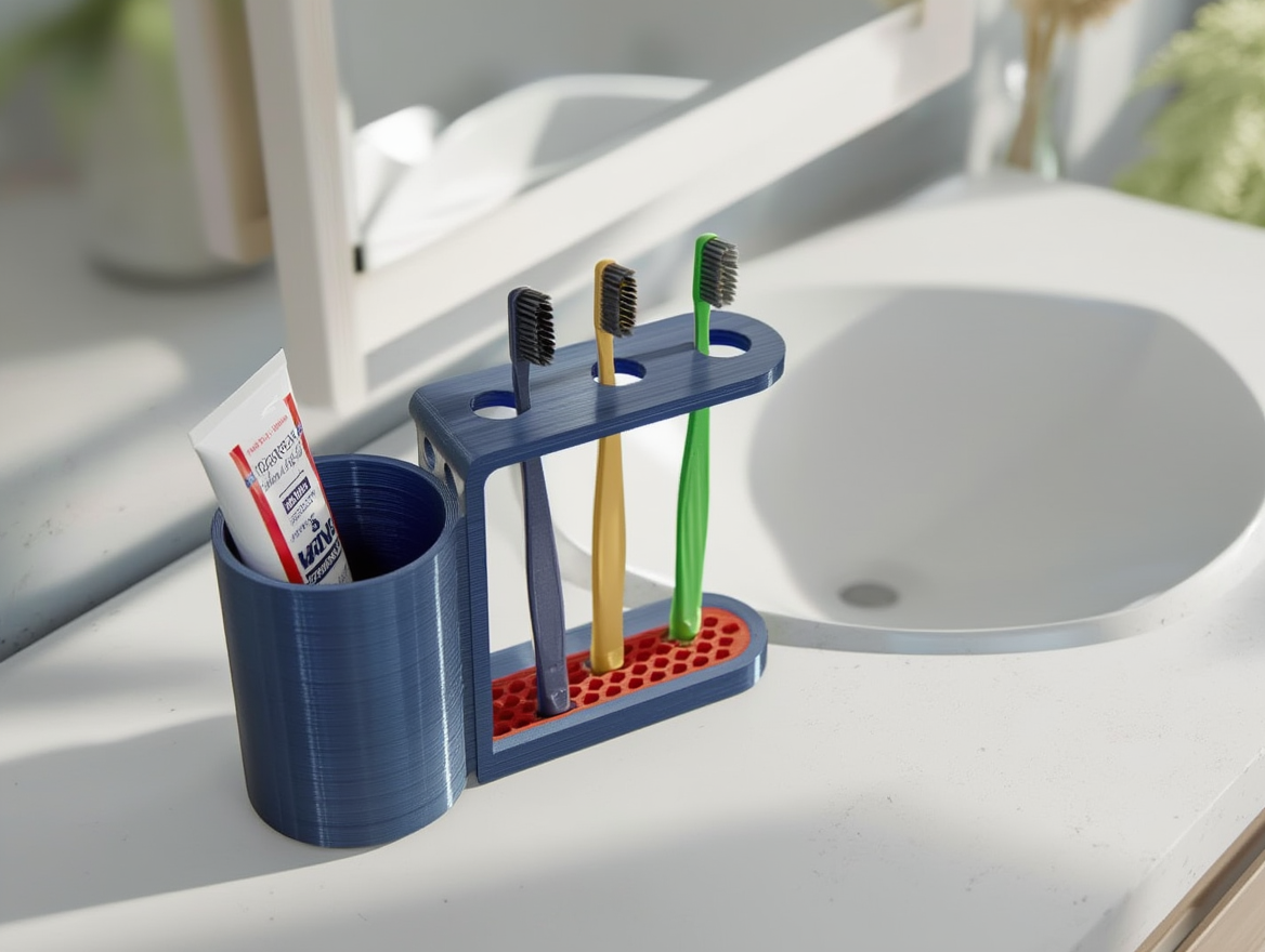 Toothbrush & Toothpaste Holder