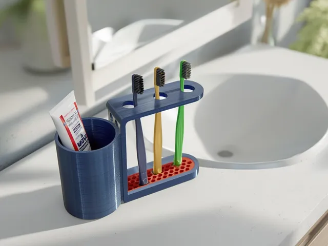 Toothbrush & Toothpaste Holder