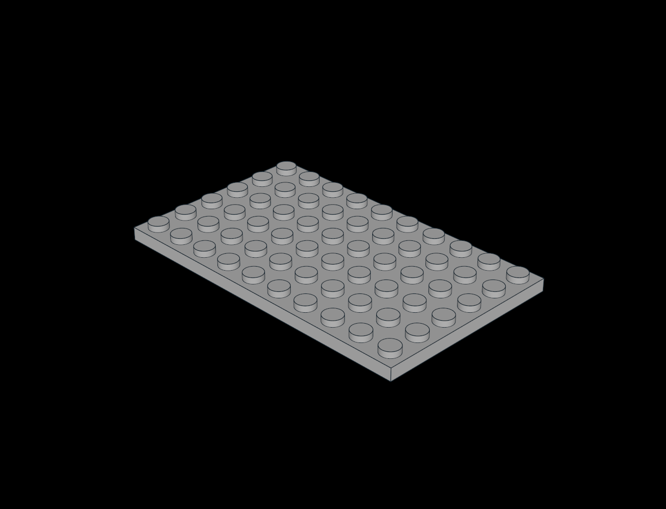 Lego Compatible (3033.dat) Plate  6 x 10