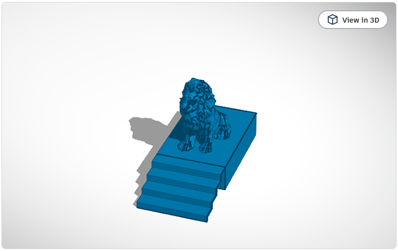 Lion "The" King 3D model thumbnail