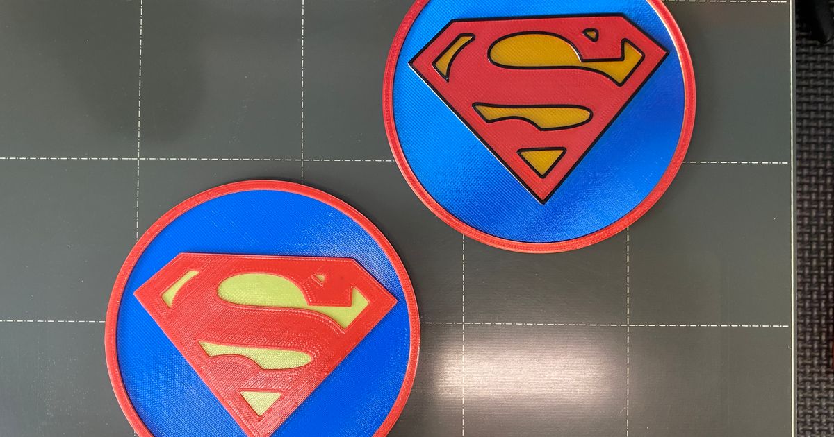 Superman Coasters by nerdyviews Download free STL model