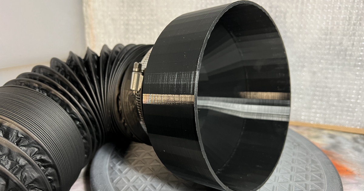 6 inch to 4 inch exhaust hose reducer by Cachai Download free STL