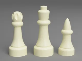 The Queen's Gambit Inspired Chess Pieces - 3.75 King