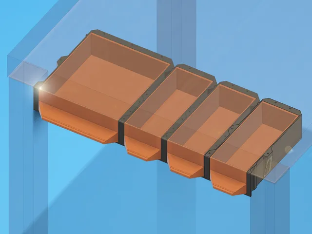 Lack Enclosure Drawers - Double Wide Drawer