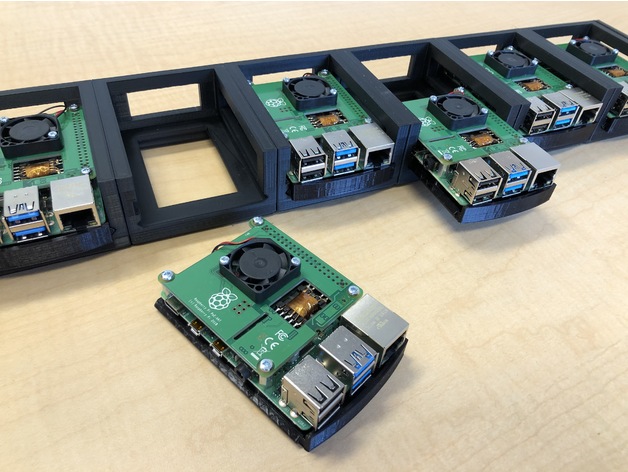 Raspberry Pi 4 1U rackmount bracket