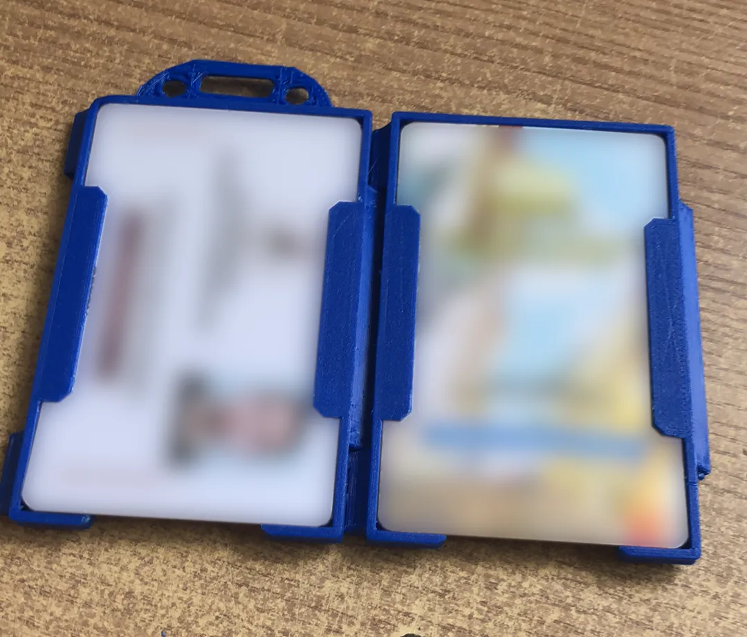 Remix: Print-in-place hinged double ID Badge Holder by igorprado, Download  free STL model