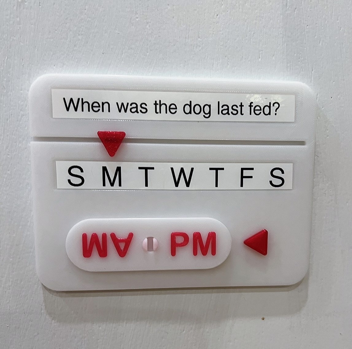 Magnetic Task Reminder for the fridge