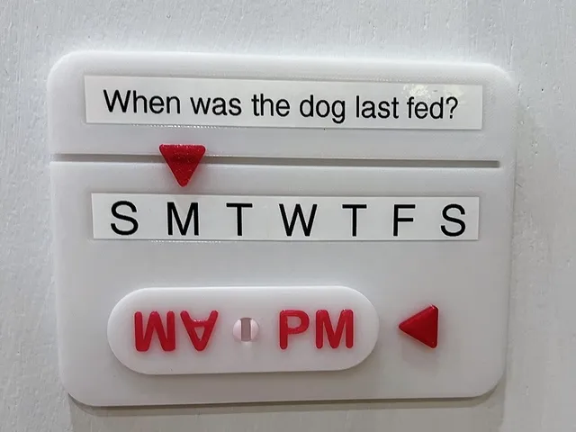 Magnetic Task Reminder for the fridge