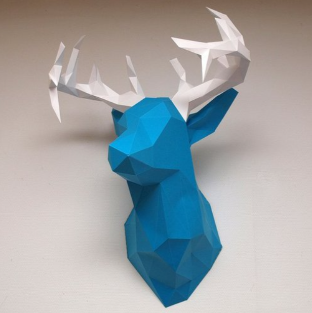 Low Poly Deer - Wall