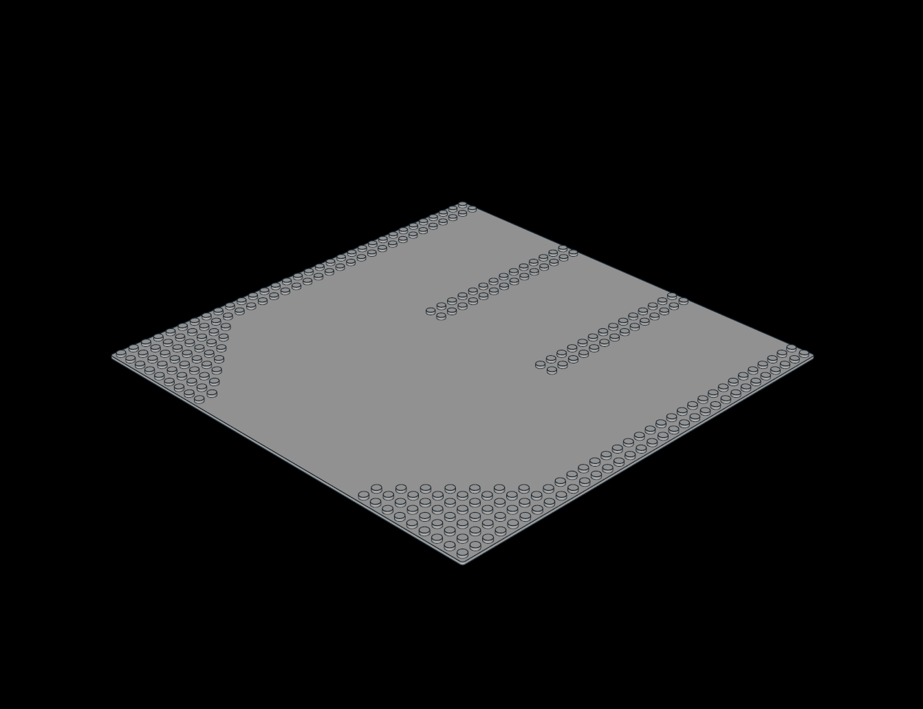 Lego Compatible (6100.dat) Baseplate 32 x 32 Road 9-Stud 3-Lane