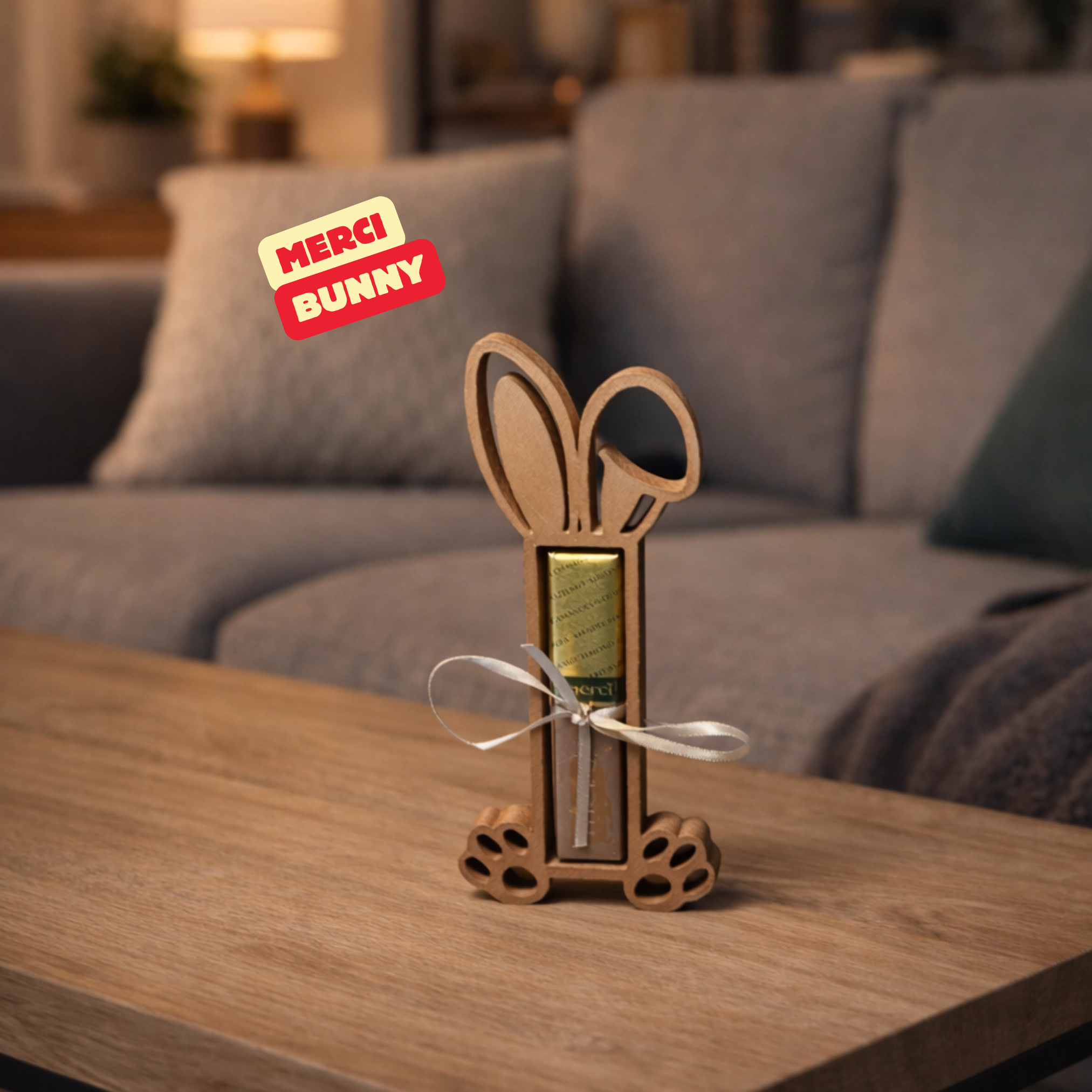 MERCI BUNNY / MONEY BUNNY / EASTER GIFT IDEA / CUTE EASTER DECOR / HOME DECORATIONS