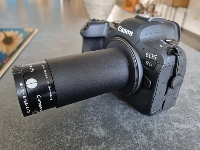Canon RF adapter set to connect the Schneider Kreuznach Componon-S