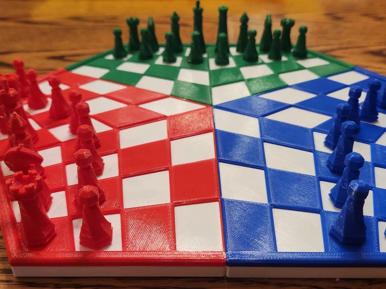 3 Player Chess board - Games Collection 3D model 3D printable