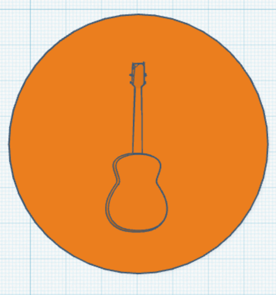 Guitar Coaster 3D model