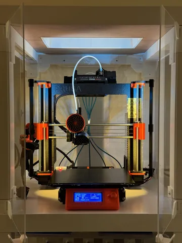 Vertical Minimalist LED Rails for Prusa i3MK3 3D Printers