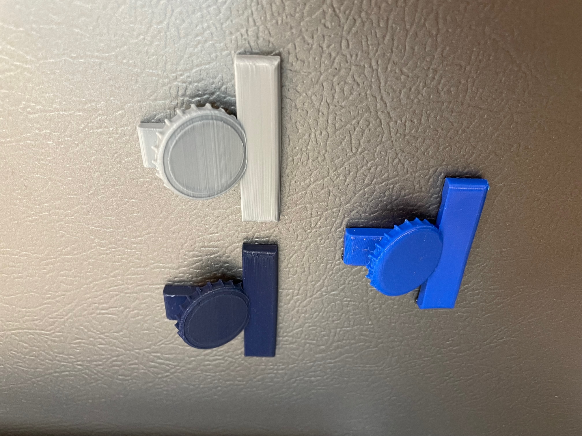 Bottle Cap Bottle Opener Holder Fridge by 3DCubedPrinting