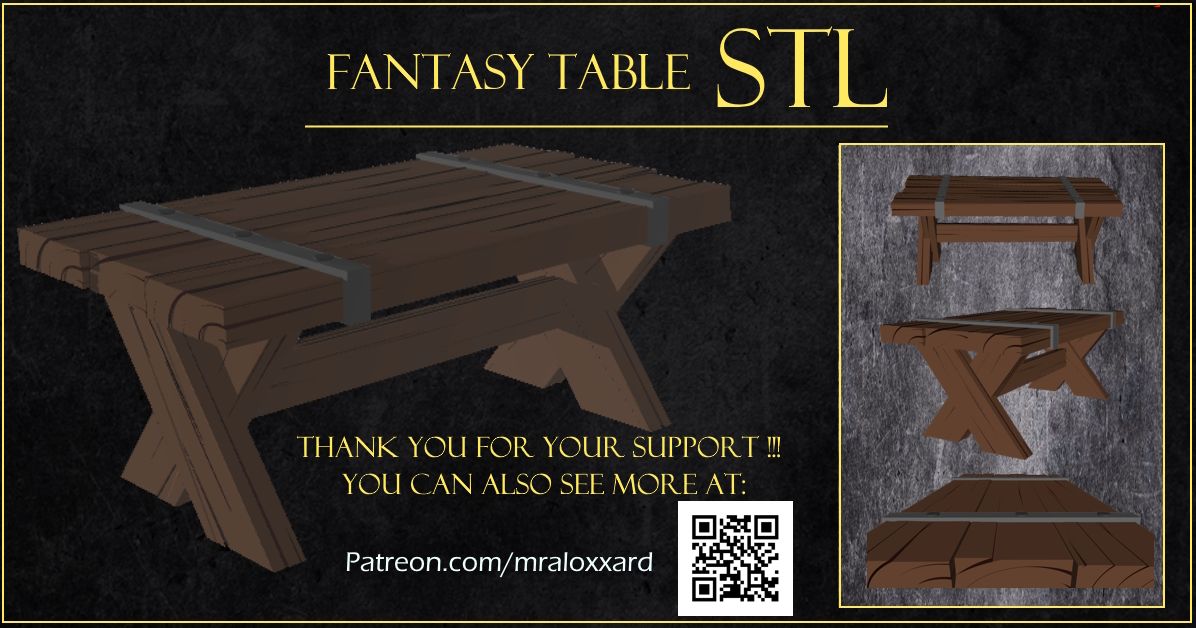 Medieval table por MrAloxxard | Descargar modelo STL gratuito ...