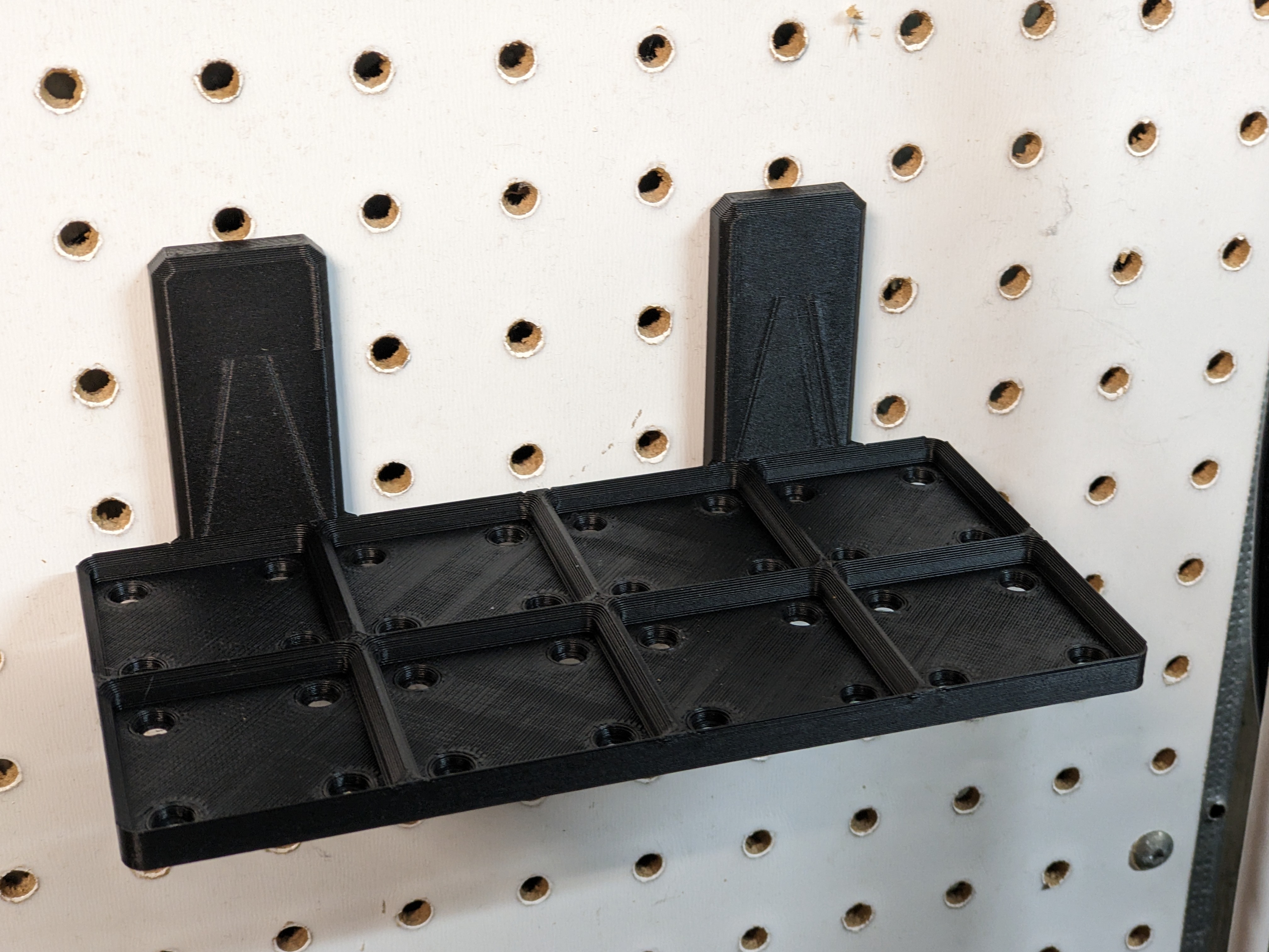 Pegboard to Gridfinity 2x4 Baseplate for 1" Pegboard 3D model thumbnail