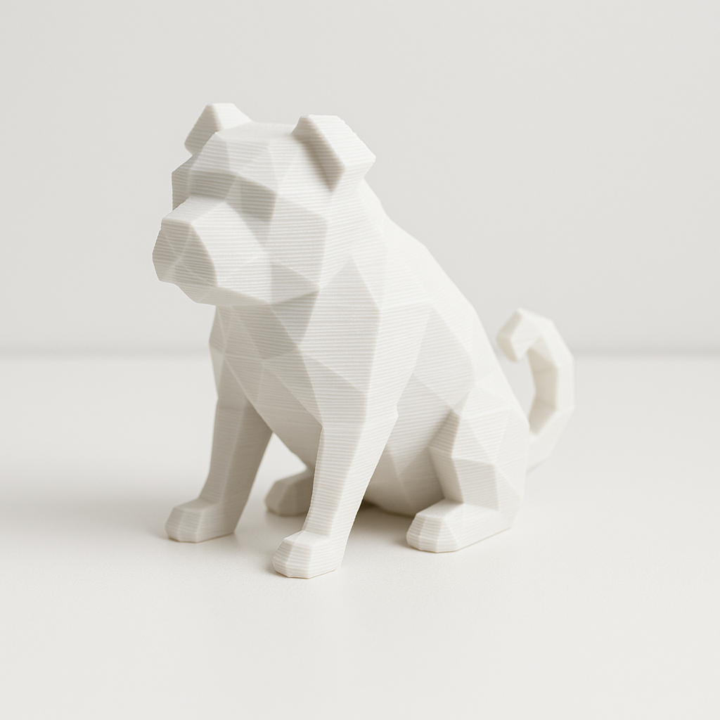 Low-Poly Pug – 3D Printable Figurine