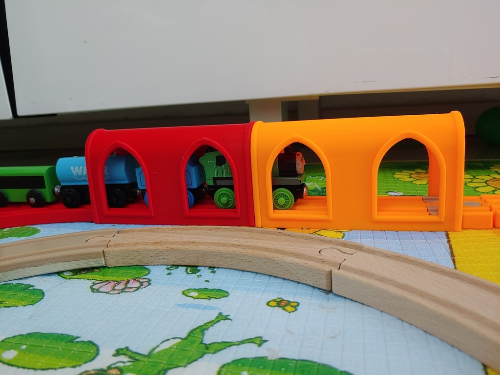 Wooden train tunnel "Eye of gods" compatible to IKEA set by KDima