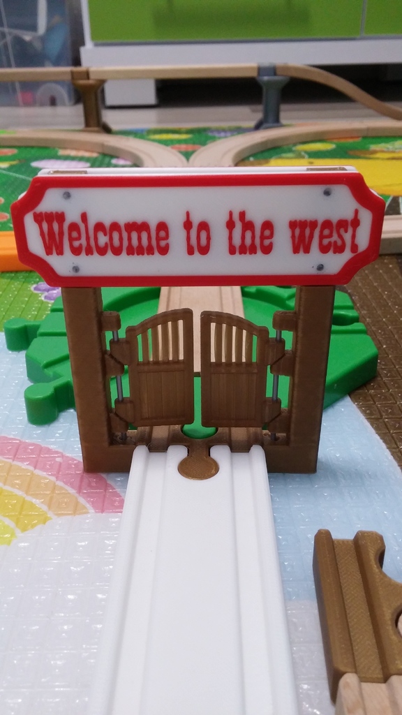 Wooden train "West Gate" compatible to the IKEA set by KDima