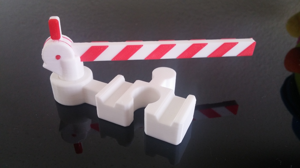 Wooden train barrier compatible to IKEA set