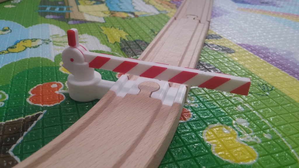 Wooden train barrier compatible to IKEA set by KDima Download free