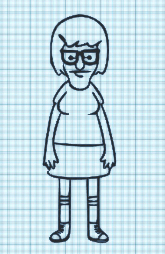 TINA - BOBS BURGERS - WALL ART by Ogama Industries | Download free STL ...