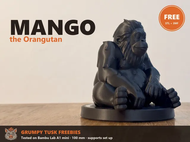 Mango the Orangutan: Cute Orangutan Figurine