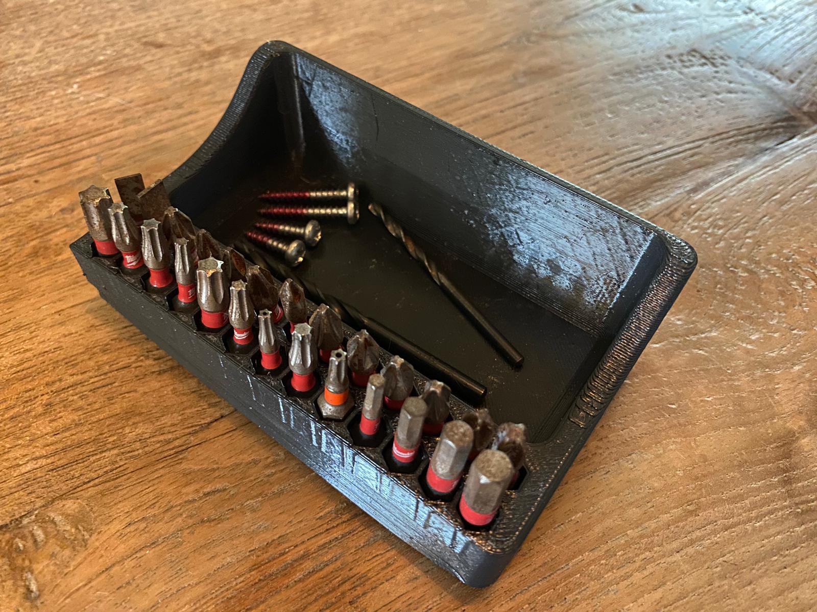 Hex Bit Organizer,26 Hole Screwdriver Drill Bit Holder Tray