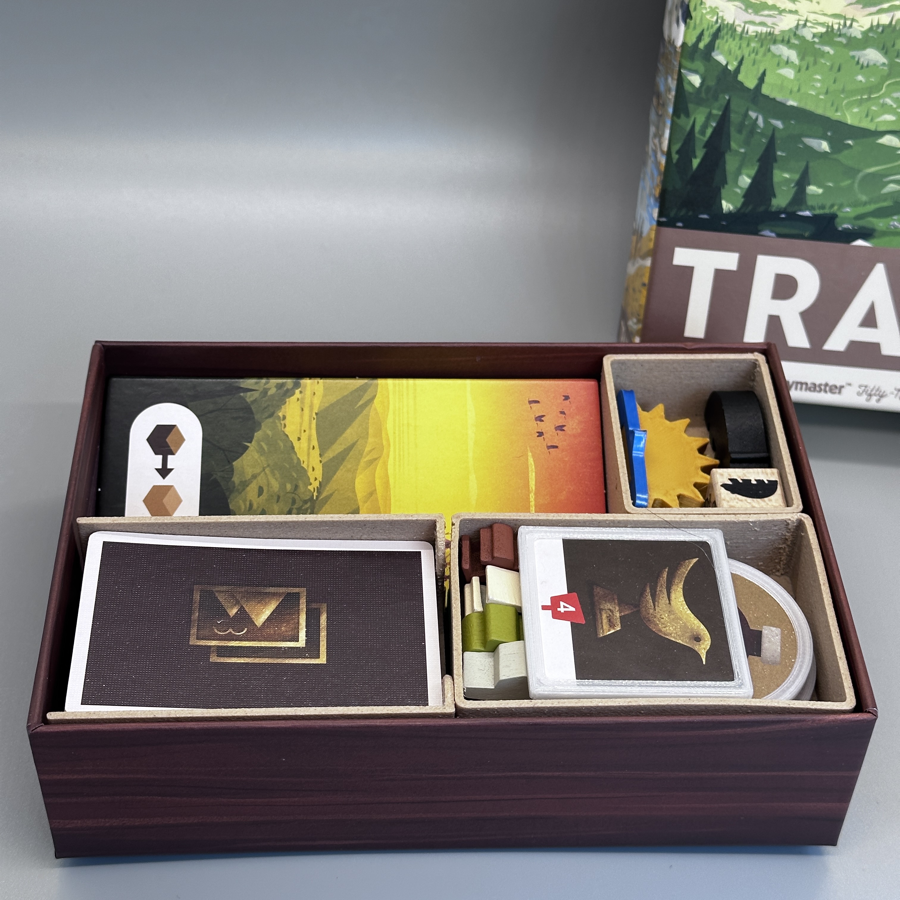 Organizer and Component Upgrades for the Trails Boardgame