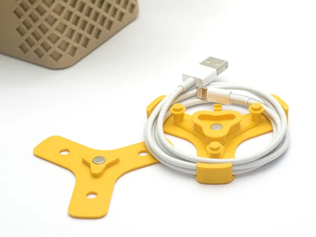 Magnetic cable star for headphones, charging cable, any cable ... [Different sizes]