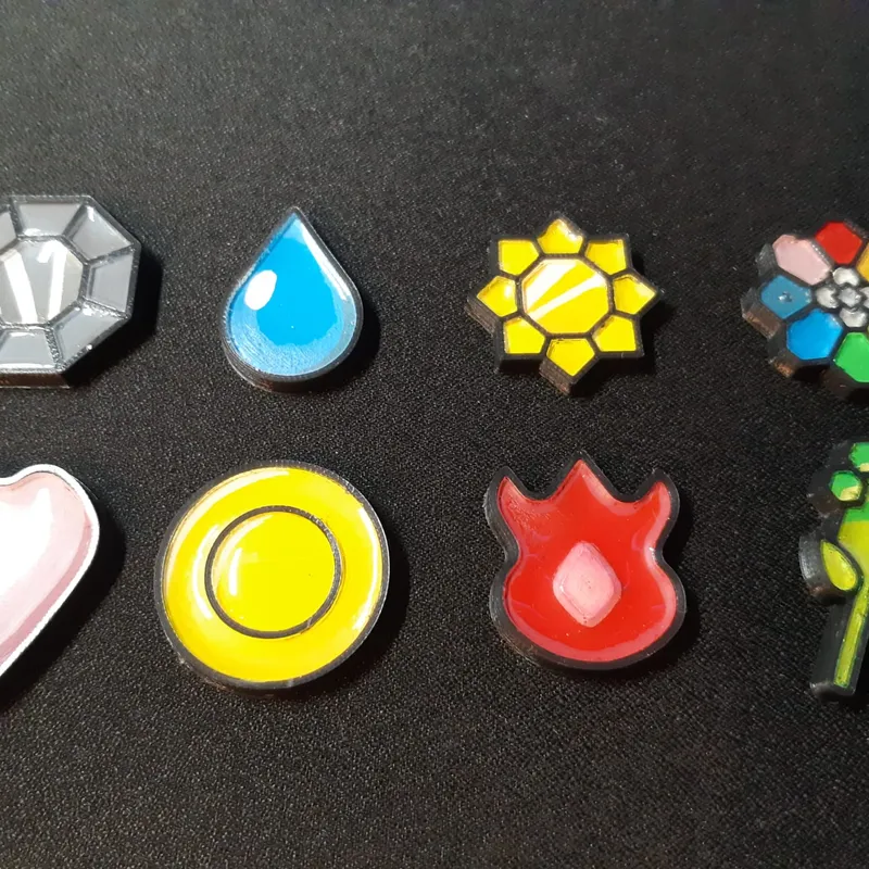 Kanto Gym Badge Magnets (8-Pack)