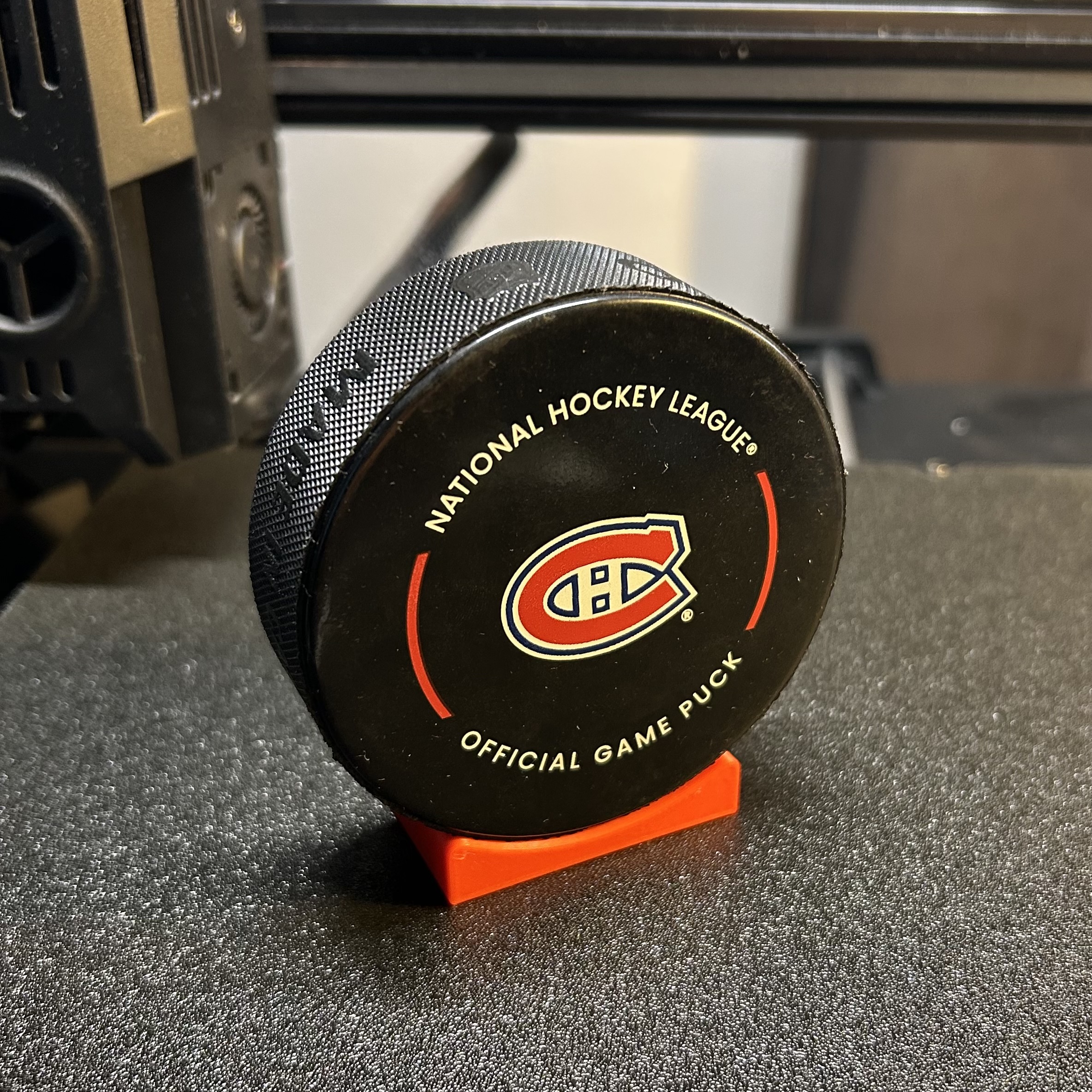 Very simple NHL Hockey Puck Stand/Holder