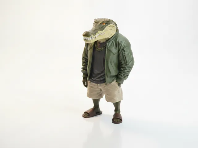 Crocodile Man Figurine Animal Character 3D Printable