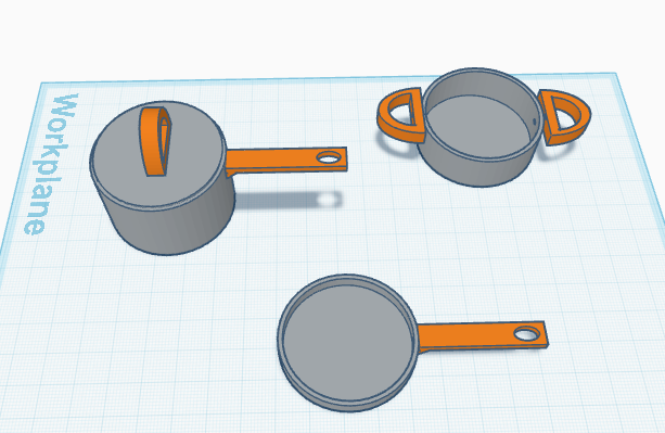 Play kitchen utensils.