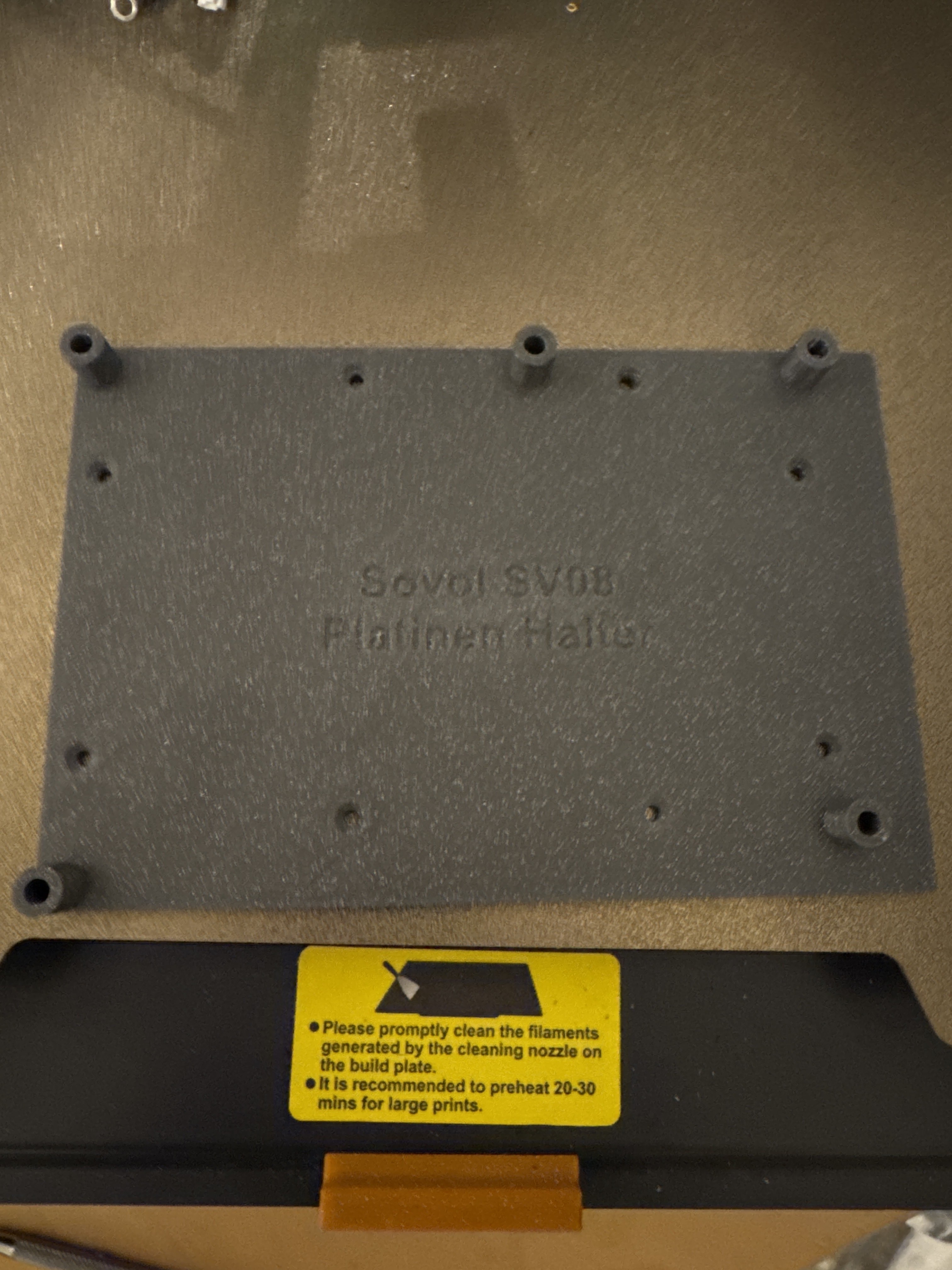 SV08 electronics DIN mount plates